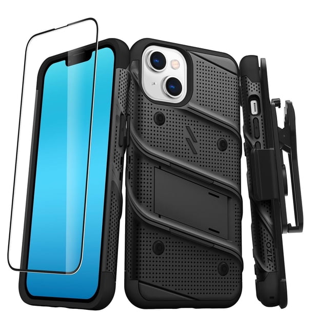 Funda ZIZO Bolt para iPhone 14 PLUS Negro con clip y Mica de pantalla Zizo Bolt