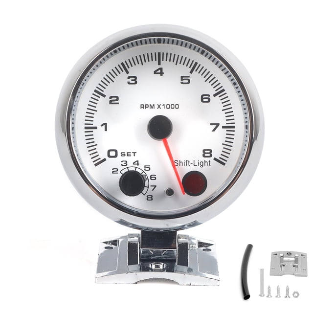 Tacómetro, tacómetro 3,75 pulgadas 0-8000 RPM Medidor de revoluciones Tacómetro Funcionalidad de alta precisión Jadeshay A