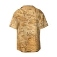 thumbnail image 6 of Daiia Old Vintage Map Of Sea Men's Linen Shirts Short Sleeve Casual Shirts Button Down Shirt for Men Beach Summer Wedding Shirt-Medium, 6 of 6