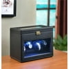 Nathan Direct W1232BLACK Parker 4 Watch winder and 6 Watch Box with LED