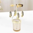 thumbnail image 6 of TISHITA Ornament Rotating Candle Holder Birthday Presents Decoration Home Decor Tea Light Candle Holder for Tabletop Dining Room Shop, 6 of 8