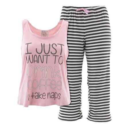 - Mentally Exhausted Juniors Take Naps Pink Capri Pajamas L