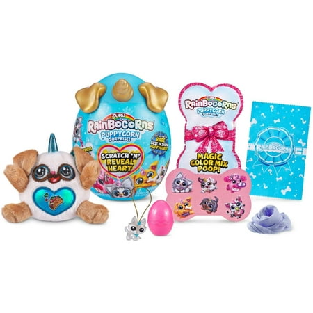 Rainbocorns-Sparkle Heart Surprise-Series 3 Puppycorn Surprise Puggy by ZURU, Multi (9237E)