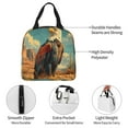 thumbnail image 3 of KLL Western Desert Cactus Bald Eagle Print Insulated Lunch Bag Women, Reusable Cute Tote Lunch Box for Adult & Men, Leakproof Cooler Lunch Bags for Work Office Travel Picnic, 3 of 5