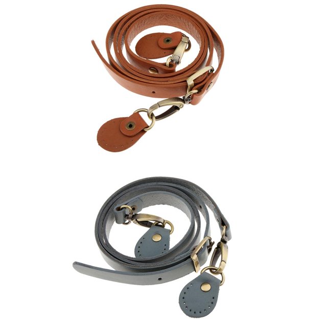 2 Paquetes Correa Salvador de material cuero Ajustable Correas Bolsa Bandolera Maletín Correa De Repuesto Gris