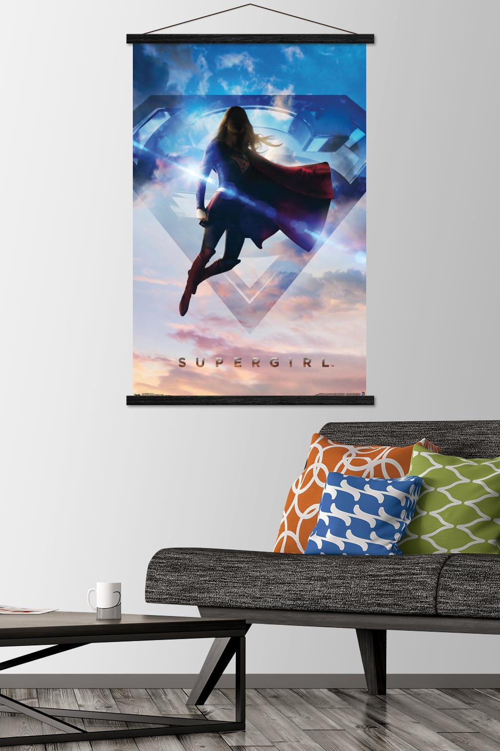 DC Comics TV - Supergirl - Season 1 Wall Poster with Wooden Magnetic Frame, 22.375" x 34"