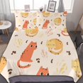 thumbnail image 1 of HAHDAXIA Cat Bedding Solid Comforter Set for All Seasons,3 Pieces(1 Comforter+2 Pillowcases),Soft Microfiber Bedding Set Full(79"x90"), 1 of 7