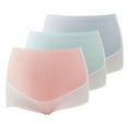 thumbnail image 5 of Clearance Sale! 3-Pack Women'S Maternity Underwear, High Waist Over Bump Pregnancy Panties, Adjustable Belly Support, Breathable Cotton Blend, Comfortable Postpartum Briefs Pink M Size, 5 of 10