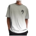 thumbnail image 5 of TSADFHJI Chemises pour Hommes Manches Courtes Décontractées Hiver T-Shirt Imprimé Numérique 3D Manches Courtes Col Rabattu L Gris, 5 of 5
