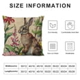 thumbnail image 5 of PRATYUS Easter Rabbit Pillow Covers Farmhouse Retro Postcards Easter Egg Rabbit Bunny Violet Hydrangea Floral Dragonfly Pillow Cases Throw Cushion Cover for Home Sofa Office  22x22in, 5 of 5