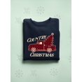 thumbnail image 3 of Country Christmas Plaid Truck Women's Sweatshirt, 3 of 4