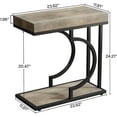 thumbnail image 2 of Tribesigns 2PCS Narrow Side Table C Shaped End Table Modern Bedside Tables for Couch, 2 of 7