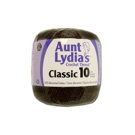 UPC: 0073650908002 | Aunt Lydia s Classic Crochet Thread Size 10-Fudge Brown Pk 3 Aunt Lydia s