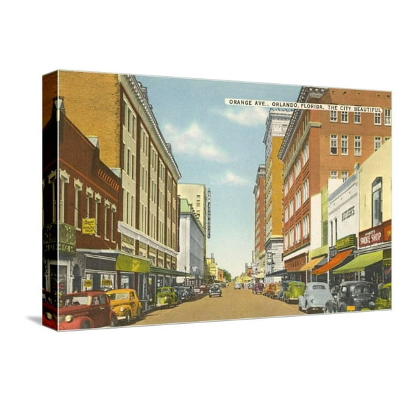 Art.com Orange Avenue, Orlando, Florida Stretched Canvas Print Wall Art, 18" x 12"