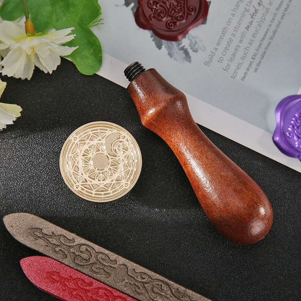 Retro Magic Array Styles Wax Seal Stamp Fire Painting Stamping Gift Box Set 3 