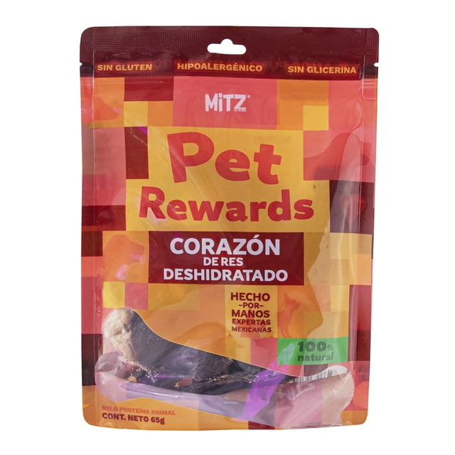 Premios para Perro MITZ Meals Corazón de Res Deshidratado 65gr