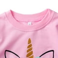 thumbnail image 4 of Toddler Girls Unicorn Outfits Baby Girl Sweatshirt Top and Pants Set Long Sleeve Clothing Set Fall School Outfit 8T, 4 of 6