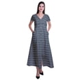 thumbnail image 1 of Moomaya Robe Longue Maxi pour Femmes à Manches Courtes, Robe Formelle/décontractée avec Poches P-TTG, 1 of 6