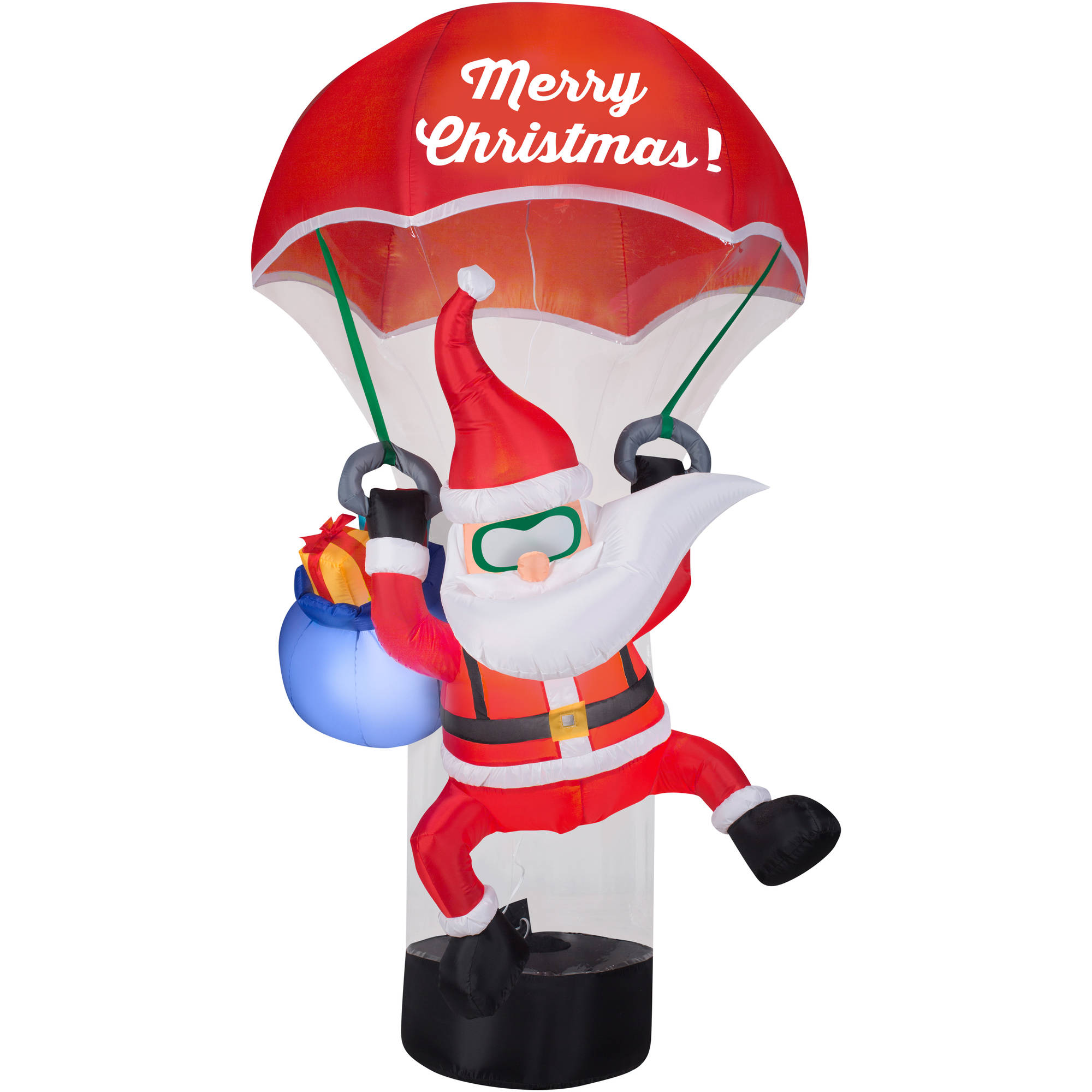 7' Airblown Inflatable Parachuting Santa Scene Christmas Inflatable