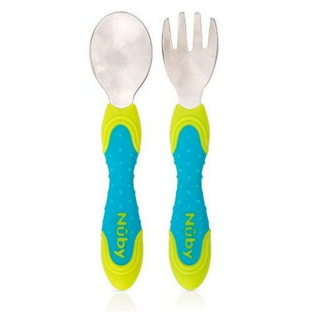 

Nuby 2 Piece Stainless Steel Utensil Blue/Green