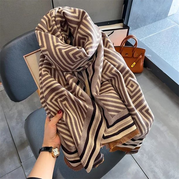 Pashmina gruesa de Cachemira para mujer, chal cálido de marca de lujo, 180x65cm, manta, Bufanda para el cuello, Echarpe, invierno, 2022