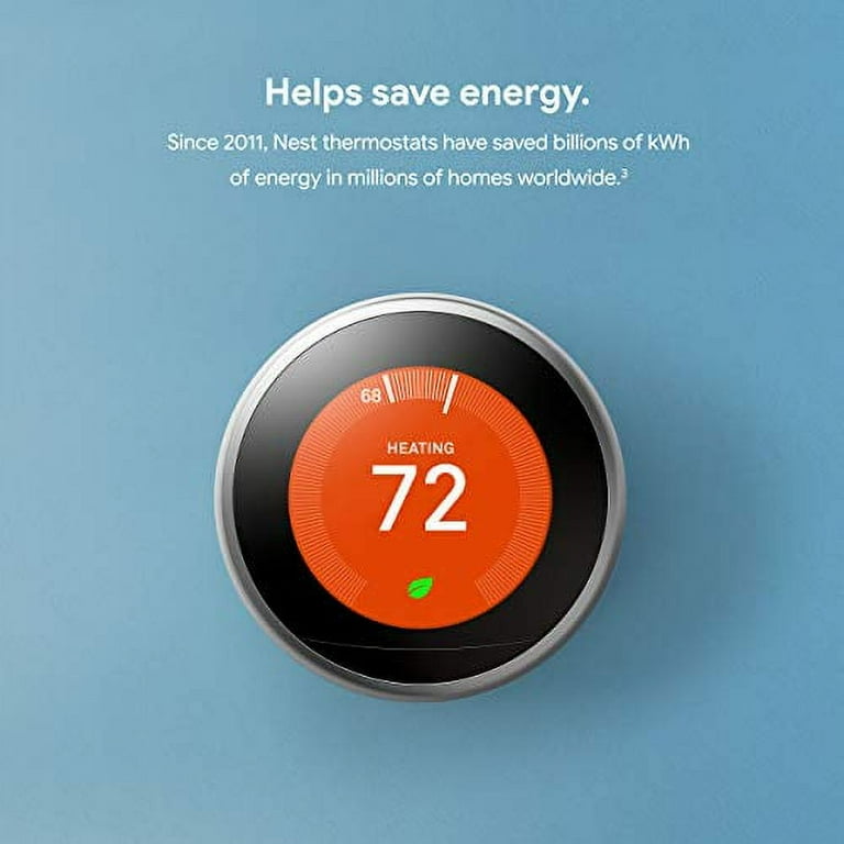 Google Nest Learning Thermostat 3rd Generation - Works with Google  Assistant and Alexa - White