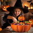 thumbnail image 7 of Liamobondopolis Halloween Candy Bowl with Lid, Large Resin Pumpkin Candy Dish for Party, Decorative Halloween Cookie Jar, Spooky Pumpkin Bowl for Treats & Home Decor, 7 of 7