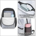 thumbnail image 4 of 17 Inch Lightweight Backpack,PVC Waterproof Oxford Fabric, Ergonomically Designed, with Large Capacity, Frozen Aesthetic Pattern, 4 of 5