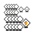 thumbnail image 2 of 20 Pcs Expositor 3d Joyería Marco Flotante Negro 9×9 y 11×11cm Lab.G Negro, 2 of 5