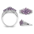 thumbnail image 2 of 2.00 (ctw) Natural Amethyst Cluster Ring in Sterling Silver, 2 of 4