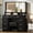 Black, variant on Vanity Desk with Mirror and Lights, Makeup Table with Glass Top & 8 Drawers, 3-Color LED Mirror, Power Outlets & USB, Hair Dryer Holder, Stool Included, Dressing Table Set for Bedroom