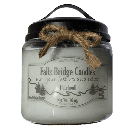 - Patchouli Scented Jar Candle, Medium 16-Ounce Soy Blend, Falls Bridge Candles