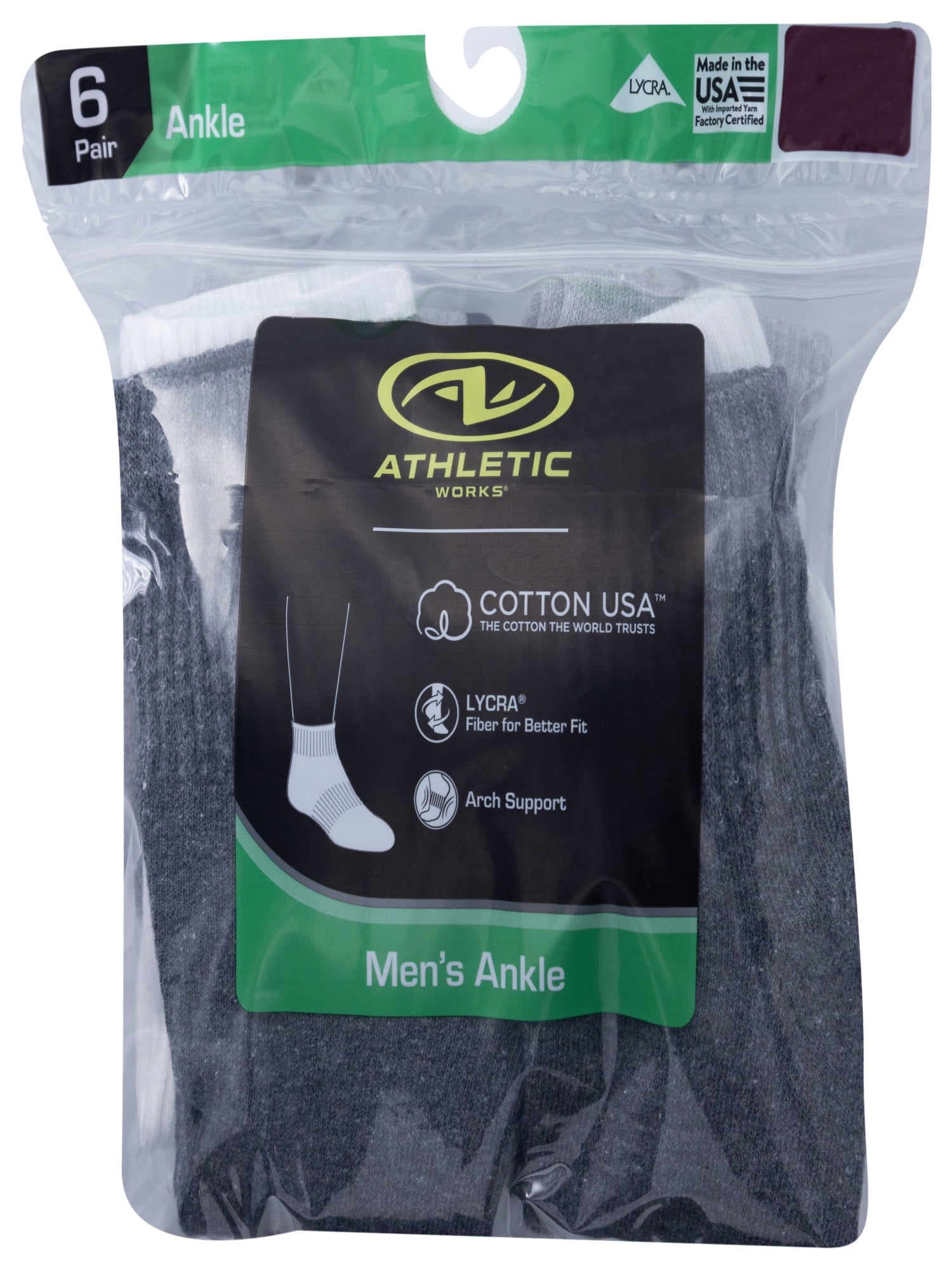 Athletic Works Men's P6 Ankle