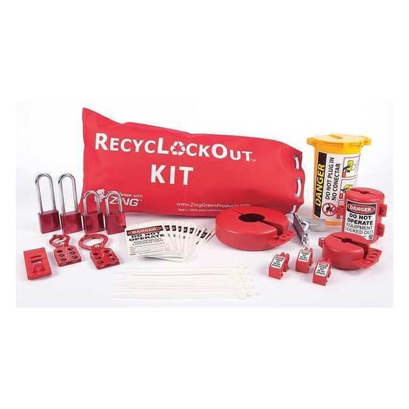 Zing Lockout/Tagout Kit,Filled,Electrical 2724