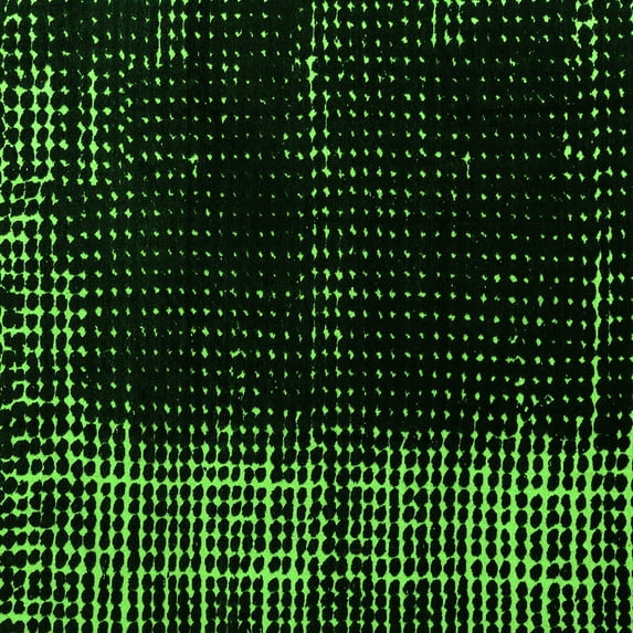 Ahgly Company Indoor Square Abstract Green Modern Area Rugs, 4' Square