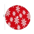 thumbnail image 2 of RKSTN room carpet 35.5 Inches Christmas Tree Skirt With Snowflake For Xmas Tree Holiday Party Decorations (Red), 2 of 8