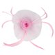 thumbnail image 2 of Feather Mesh Fascinator Pinza de cabellero Boda Ascot Races Tea Party Iglesia Sombrero Rosado Salvador Fascinador, 2 of 8