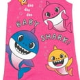 thumbnail image 5 of Pinkfong Baby Shark Infant Baby Girls Snap Romper and Headband Newborn to Toddler, 5 of 5