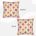 thumbnail image 4 of LNWH Heart Shape Valentines Pattern Throw Pillow Covers, Square Soft Linen Decorative Pillow Cases, 20"x20" Inch, 4 of 8