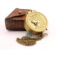 thumbnail image 5 of Rii Brand Brass Golden Color Engraved Compass with Leather Case Gift for Son, 5 of 6
