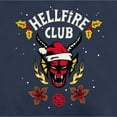 thumbnail image 2 of Netflix Men's Stranger Things Christmas Hellfire Club Logo Sweatshirt Navy Blue Large, 2 of 4