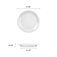 thumbnail image 2 of Excellante Color White Melamine Dinnerware Collection 9 Inch Narrow Rim Round Plate, Comes in Dozen, 2 of 2