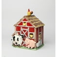 thumbnail image 3 of Ceramic Barn House Cookie Jar with Farm Animals 9x7.5x10.38 Fall, 3 of 3