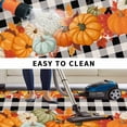 thumbnail image 5 of Thanksgiving Pumpkins Outdoor Rug for Patio/Deck/Porch, Non-Slip Large Area Rug 3 x 5 Ft, Fall Orange Maple Farmhouse Check Indoor Outdoor Rugs Washable Area Rugs, Camping Rug Carpet Runner, 5 of 8