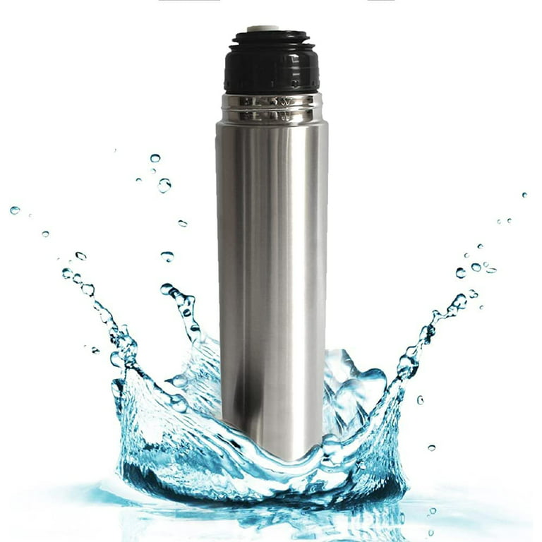 Best Stainless Steel Coffee Thermos - BPA Free - Triple Wall Insulated - Hot Tea or Cold Water Bottle + Drink Cup Top - New Easy C, Size: 34oz, Silver
