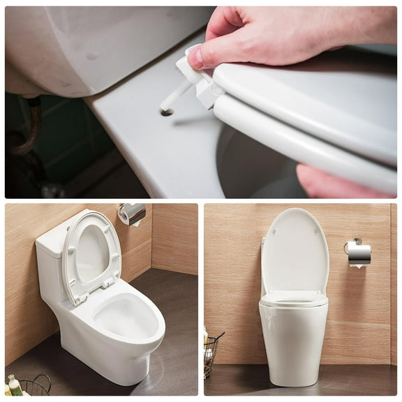 PTOOTP 2Pcs Toilet Seat Plastic Screws and Nuts Hardware Installation Kit