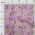 thumbnail image 1 of oneOone Cotton Poplin Pastel Purple Fabric Flower Watercolor Dress Material Fabric Print Fabric By The Yard 56 Inch Wide, 1 of 4
