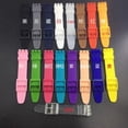 thumbnail image 2 of Simple Design Solid Color Watch Silicone Strap Wristwatch Band Belt Watches Repair Upgrade Modified Spare Parts Brown, 2 of 7