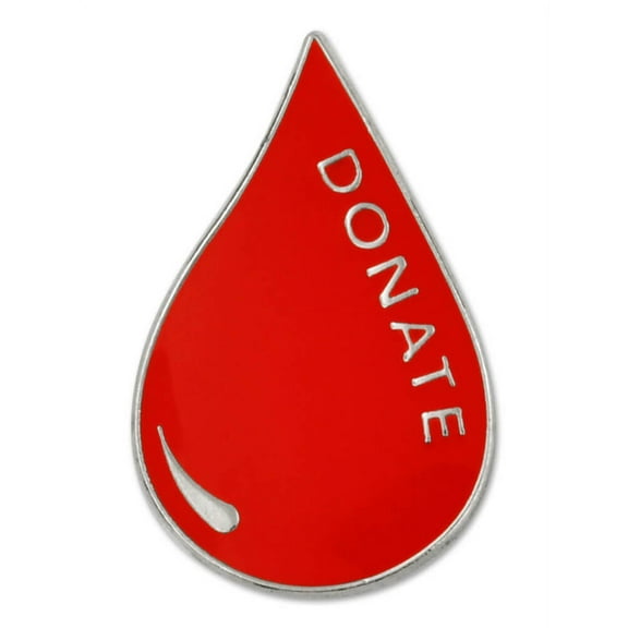 Red Blood Donor Awareness Enamel Lapel Pin