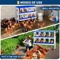 thumbnail image 7 of Chicken Nesting Boxes, 8 Compartment Metal Chicken Egg Laying Box with Lid Cover and Stand for Hens/Ducks, Easy Egg Collection Hen Roosting and Coop Use, Blue, 7 of 7